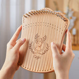 17 Lyre Portable Solid Beech Wood String Instrument - With Tuning Wrench & Pic, for Beginners, Kids & Adults