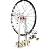 Truing Stand Bike Wheel Alignment with Dial Gauge for Quick Release and Thru-Axle Bicycle Repair Tool