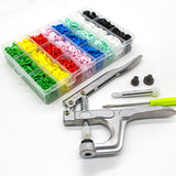 360Pcs T5 Snap Poppers Plastic Buttons Kit U Shape Fastener Snap Pliers Snap Pliers DIY Sewing Crafting Handen Tool