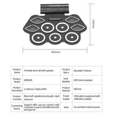 Digital Electronic Drum Kit Compact Size Usb Silicon Drum Set 9 Pads Drum Pads with Drumsticks for Students Beginner Gift