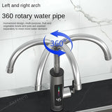 Instant Heater Faucet Tankless Heaters Kitchen Hot Water Tap Bathroom Heating Electric 220v Stainless Steel Shell