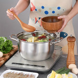 1pc, 2 Tier Steamer Pot, 10''/25.5cm Stainless Steel Steaming And Cooking Integrated Pot With Lid, Universal For Induction Cooker