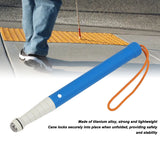 Walking Bd Cane Reflective Titanium Alloy Foldable Easy Grip Lightweight Sturdy for Elderly Vision Impaired People