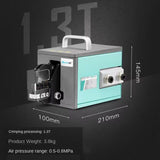 10A Pneumatic Terminal Crimping Machine, Cold Crimping Terminal Copper Nose Tube  Terminal Aviation Pin Crimping Pliers Tools
