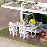 1/24 Scale Miniature Dollhouse Kit, DIY Cottage Monet Garden French Style Villa For Valentine's Day Birthday