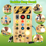 Toddler Busy Board Toys With Light Switch Toy For Activity,Christmas & Birthday Gift