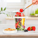 2pcs Set 16 oz Mason Jars with Silicone Lid and Spoon - Perfect for Storing Milk, Grains, Fruits, and Oatmeal