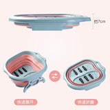 Foldable plain foaming bucket Plastic foot bath large heightening fording barrel Foot massage basin