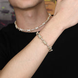 Full zircon wire bracelet