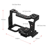 Andoer Cage Video Film Movie Making Stabilizer Aluminum Alloy with Mount Cable Clamp Mounting Adapter for Sony Camera