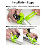 Sports Camera Strap Silicone Wrap Band Bike Motorcycle Handlebar QR Mount 2Level for GoPro Hero 12/11/10 DJI OSMO Insta360 X4/X3
