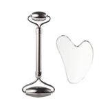 Board Facial Stainless Steel Roller Massager Double-headed Metal Beauty Scraping Set Home Portable And Comfortable
