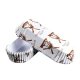 200PCS Cupcake Wrappers Heat Resistant Boat Shape Film PET Bread Tray Paper Cups