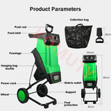 Multifunctional Garden Tool High-Power Electric Leaf Branch Wood Shredder 50L