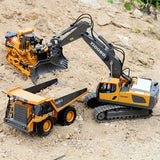 Children's Alloy Remote Control Excavator Simulation Digger Charging Model Remote Control Engineering Vehicle Model