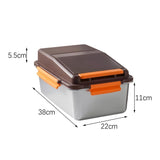 Pet Food Container - Household Stainless Steel Airtight Bucket for Rice, Grain & Cereal