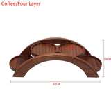 1PCS Hot Pot Arch Bridge Plate Sushi Bridge Boat Tableware Dessert Wooden Dim Sum Plate Sushi Tray Kitchen Sushi Plate