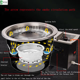 Electric less Meat Commercial Embedded Self-service Built-in Barbecue Grill BBQ Cook Griddle Home Kitchen Appliances