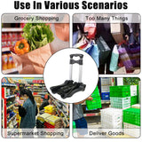 Portable Two-wheel Trolley Hand Sack For Home Travel Shopping Folding Luggage Cart Foldable Barrow Heavy Duty
