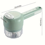 1pc, Electric Vegetable Slicer, Wireless Food Processor, 3 Functions, Rechargeable Food Processor, Electric