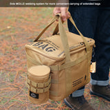 20 L Outdoor Camping Organizers with Handle Bag Large Capacity Gas Tank Tableware Box for Beach Picnic Road Trip Travel