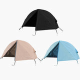 Outdoor Single Person Camping Tent - Off The Ground, Waterproof, UV Resistant, for Bed, Hiking & Survival