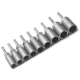 5.5Mm-19Mm Hex Socket Sleeve Nozzles Nut Driver Set Screwdriver Handle Tools Power Drills Impact Drivers