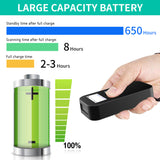 2D 1D Wireless USB 2.4G BT Barcode Scanner with Screen Handheld Bar Code Reader Battery Level Time Display Works