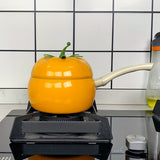 1pc, Saucepan With Lid (16.0cm), Yellow Tomato Shaped Sauce Pan With Cover, Cute Kawaii Sauce Pot, Vegetable Saucier