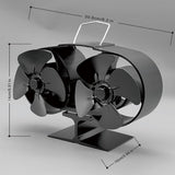 1pc Powerful Wood Stove Fan - Heat Powered Fireplace Fan for Maximum Heat Distribution and Comfort