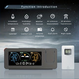 1pc Weather Prediction Temperature And Humidity Color Screen Digital Alarm Clock With Projection