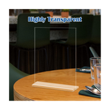 3Pack 21X29.7CM Acrylic Sign Holder, Double-Sided Vertical Display Stand , for Restaurants, Office, Store