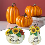 Halloween Simulation Pumpkin Model Artificial Craft Fall Decor Lightweight Small Carved Resin Pumpkins For Desktop