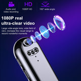 256GB Thumb Mini 1080P Vlogging Video Recorder Camera Recording Pen with Clip