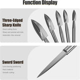 7Pc Carving Tools,1/8Inch Shank HSS Engraving Drill Wood Crafts Accessories with 4486 Chuck for Dremel Tool