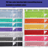 104 Pbt Keycaps Solid Color Backlight Replacement For Mechanical Keyboard