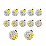 Top-12PCS Puck Lights Bulbs Side Pin Base Round G4 5050 12SMD LED RV Camper Home Reading Light