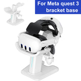 Glasses Holder Headset Charging Dock Stable VR Gaming Headst Rack Space Saving with LED Light for Meta Quest 3