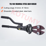 Bar Cutters YQ-12B/YQ-16C Shear Manual Rebar Cutting Tools Hydraulic Steel Clamp Shears