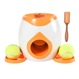 Automatic Food Dispenser Tennis Ball Launcher with Feeder Interactive Funny Reward Game Training Tool for Dog Cat