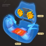 Massage capable folding buttoc kneading waist and heating massage airbag cushion by vibration