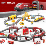 2024 New DIY Rail Car Children Toys Puzzle Assembled Railway Building Block Track Magnetic Train Set For Kids Gifts