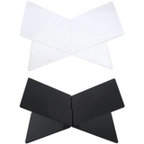 2Pcs Acrylic Book X-Shaped Stand Cookbook Recipe Menu Magazines Storybook Holder for Display