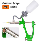 2Ml 5Ml Automatic Animal Continuous Metal Syringe Veterinary Equipment with Bottles Vaccination Double Vaccine Bottle New