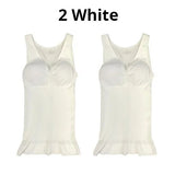 2PCS Shaper Slim Up Lift Plus Size Bra Tank Top Women Body Shaper Removable Shaper Underwear Slimming Vest Corset Shapewear
