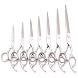 2Pcs 5.5" 6" 6.5" 7.0" 7.5" Hairdressing Scissors Cutting Shears Hair Thinning Pet Cat Dog Grooming Scissors 440C Barbers C1006