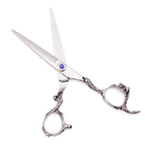 2Pcs 6" Barber Scissors Professional 440C 62HRC Hair Cutting Scissors Dragon Sculpture Handle Thinning Shears Adjustable C9003