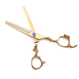 2Pcs 6" Barber Scissors Professional 440C 62HRC Hair Cutting Scissors Dragon Sculpture Handle Thinning Shears Adjustable C9003