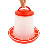 2Pcs Portable 1kg Chicken Poultry Feeder Bird Quail Food Drink Water Automatic Plastic Bucket For Farmer  Bird Feeders