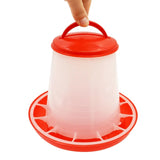 2Pcs Portable 1kg Chicken Poultry Feeder Bird Quail Food Drink Water Automatic Plastic Bucket For Farmer  Bird Feeders